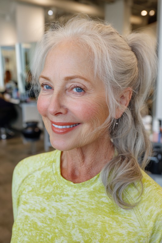 Effortless Half-Up Ponytail with Soft Waves