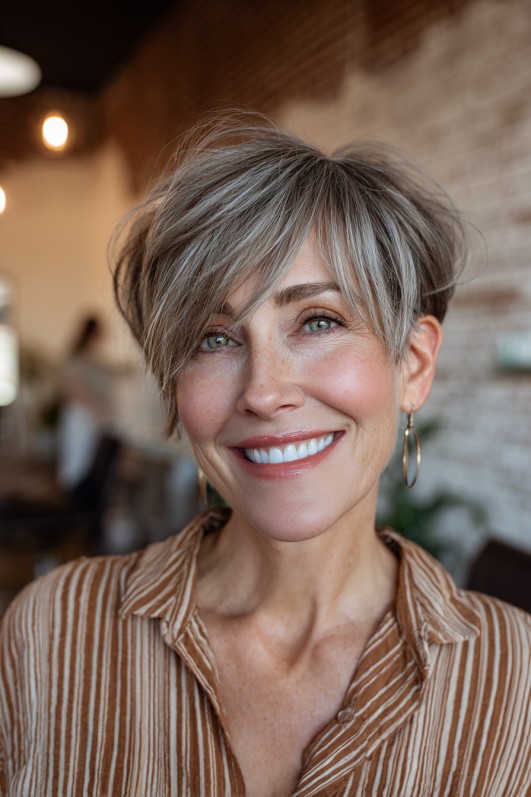Effortlessly Chic Textured Pixie Cut