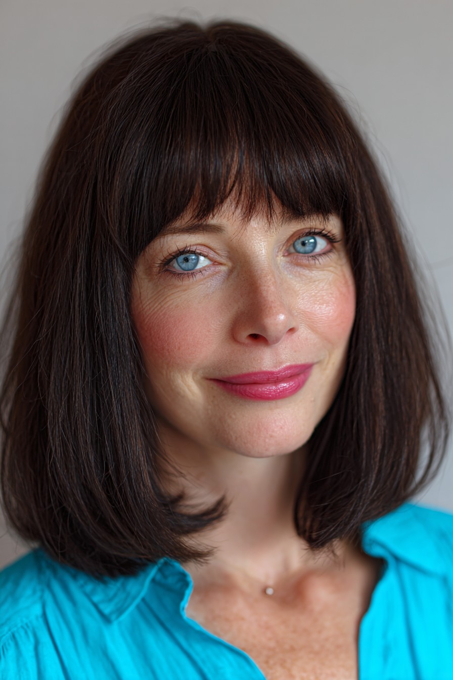 Modern Sleek Bob with Soft Bangs