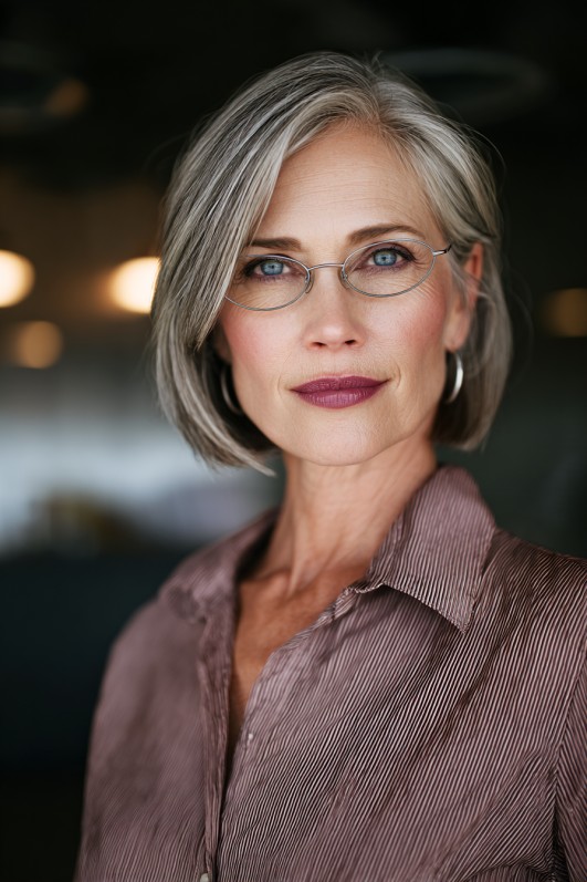 Sleek Blunt Bob with Subtle Texture