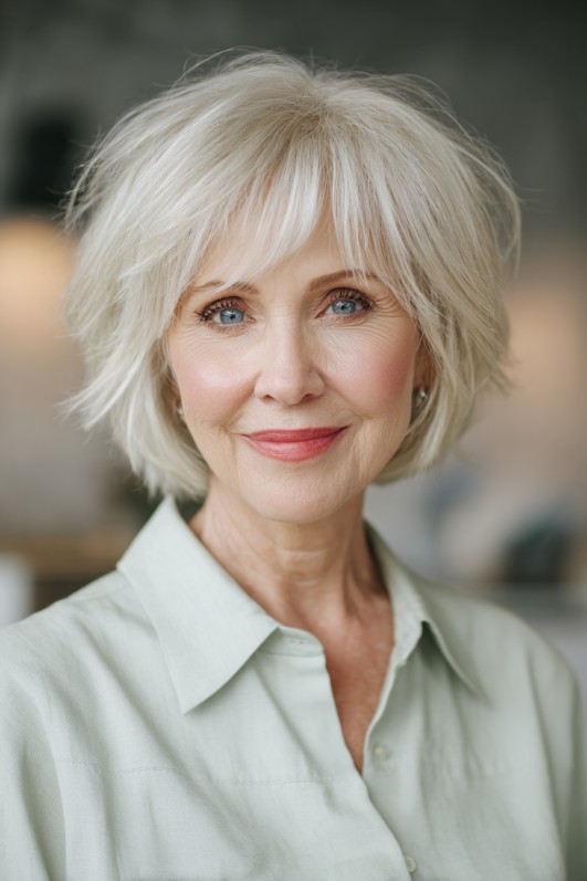 Softly Textured Bob with Delicate Layers