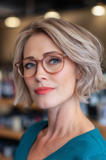 Stylish Textured Bob with Gentle Waves