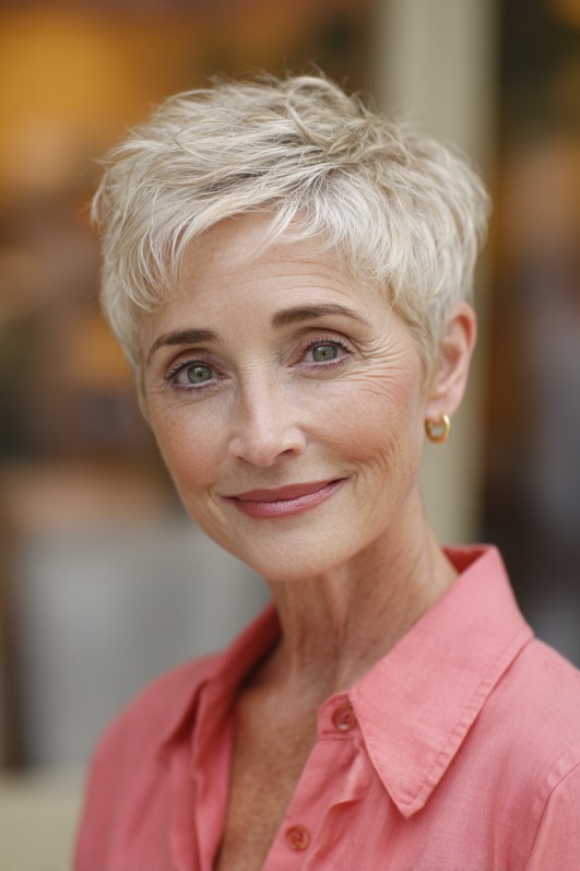 Stylish Textured Pixie Cut with Subtle Layers