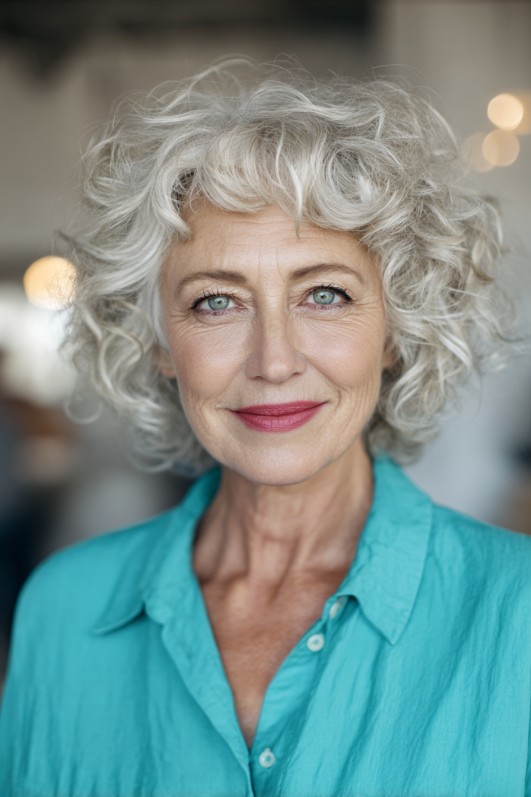 Textured Curly Cut with Volume and Bounce
