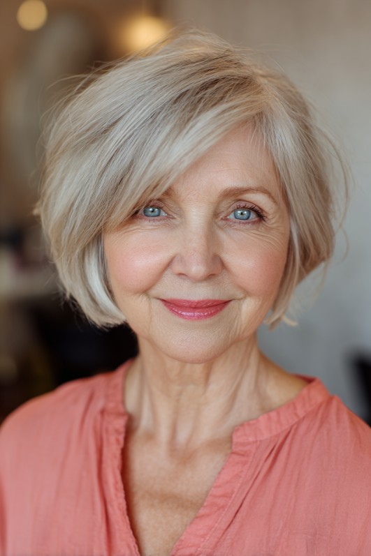 Textured Short Bob with Face-Framing Layers