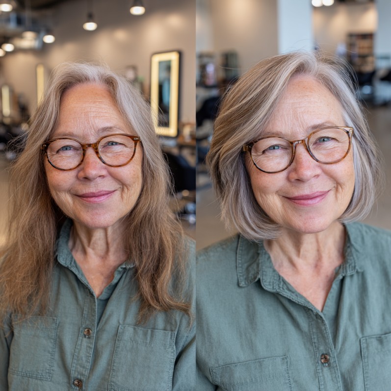 Textured Short Bob with Soft Face-Framing Layers
