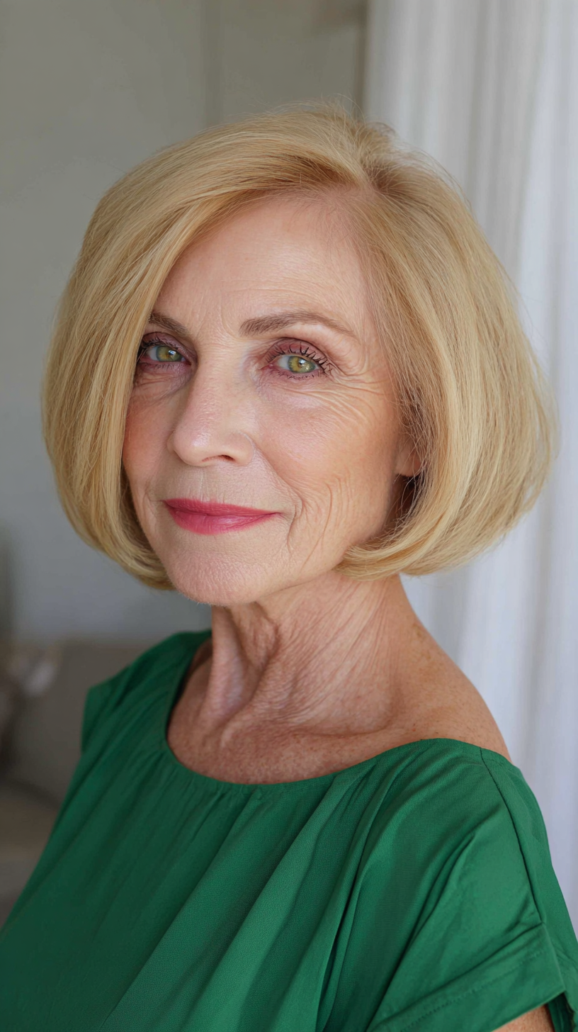 Chic A-Line Bob with Subtle Face-Framing Layers