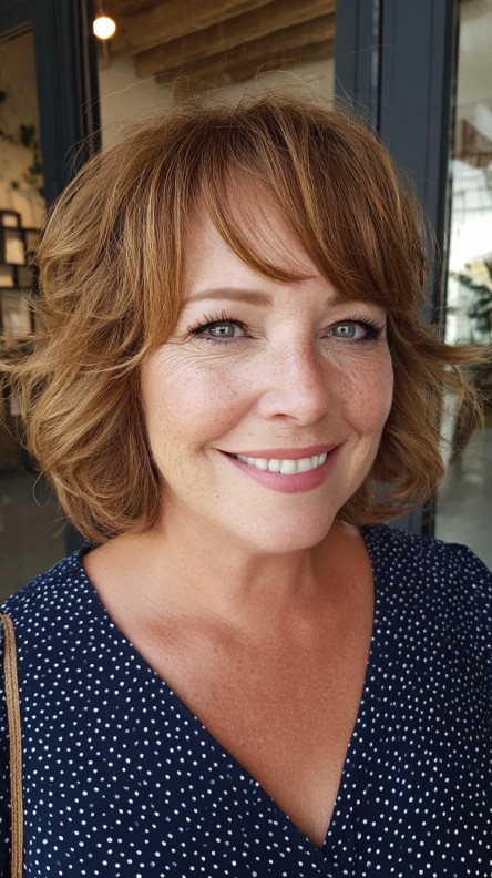 chic layered bob with soft waves