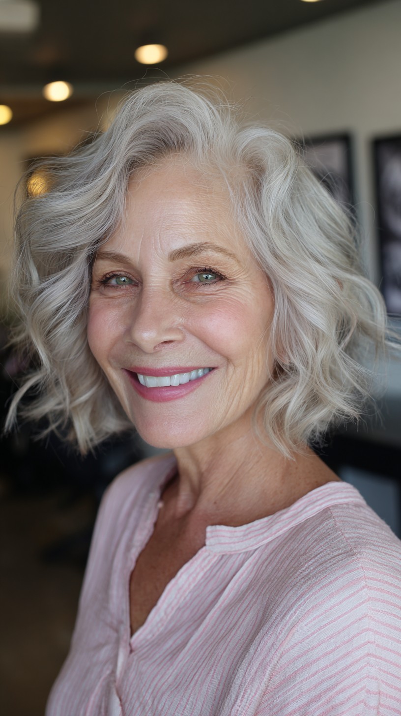 Chic Soft Ripple Bob with Effortless Volume