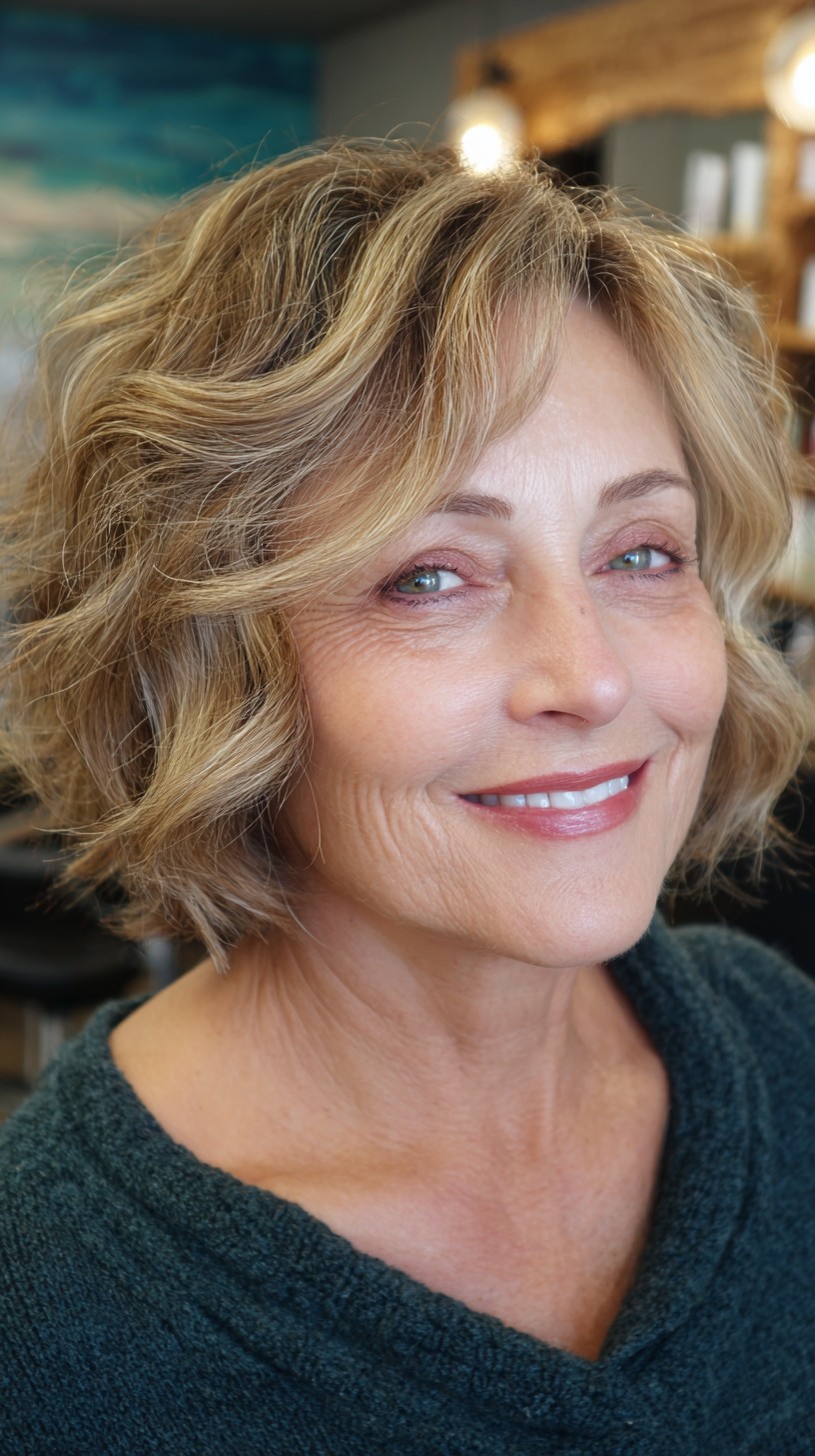Chic Soft Ripple Bob with Gentle Movement