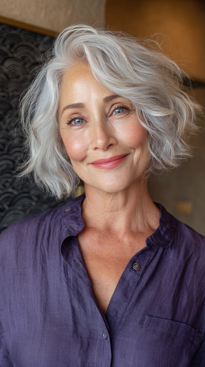 Chic Soft Ripple Bob with Lively Movement