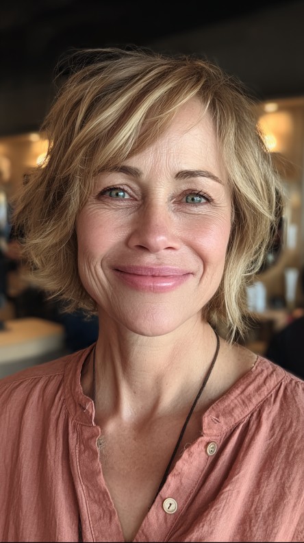 Chic Textured Bob with Soft Beachy Waves
