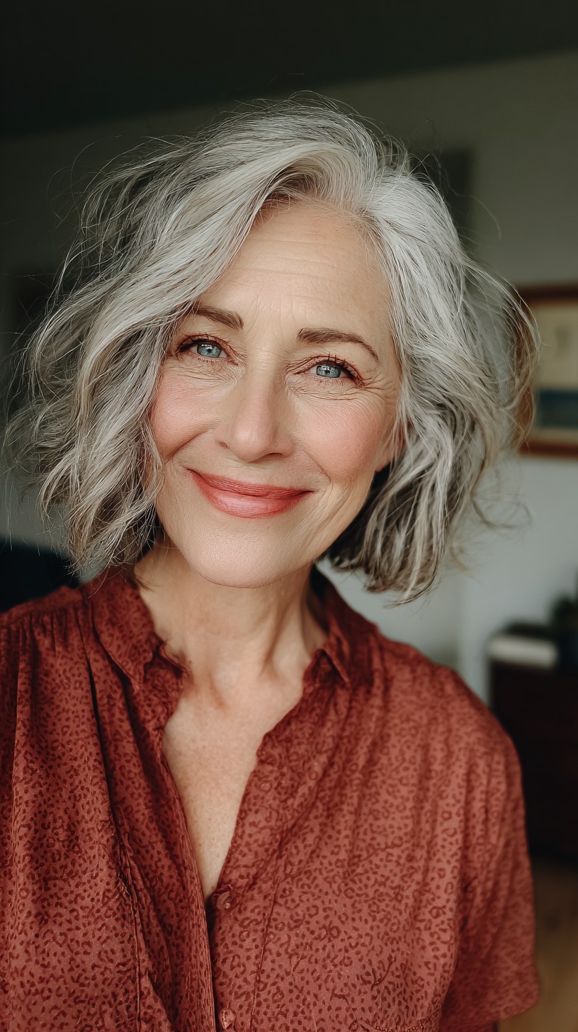 Chic Textured Ripple Bob with Soft Volume