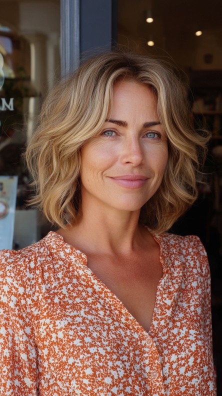 Effortlessly Chic Light Brown Beachy Waves
