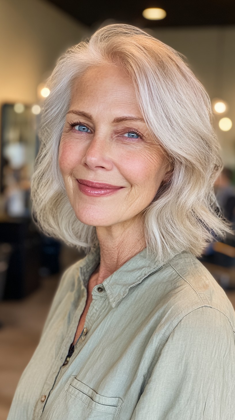 Elegant Layered Ripple Bob with Soft Movement