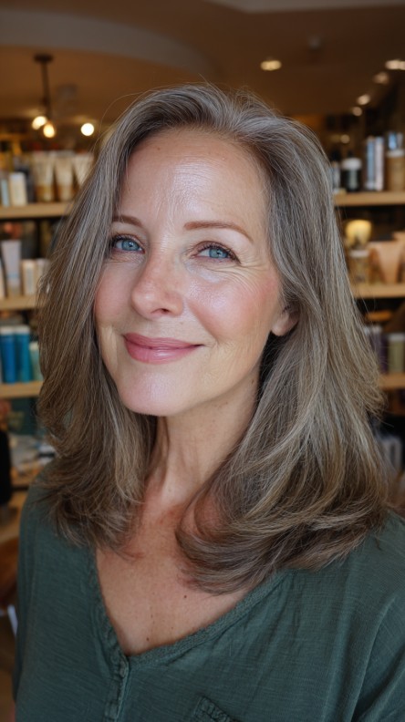 Elegant Light Brown Layered Cut with Subtle Movement