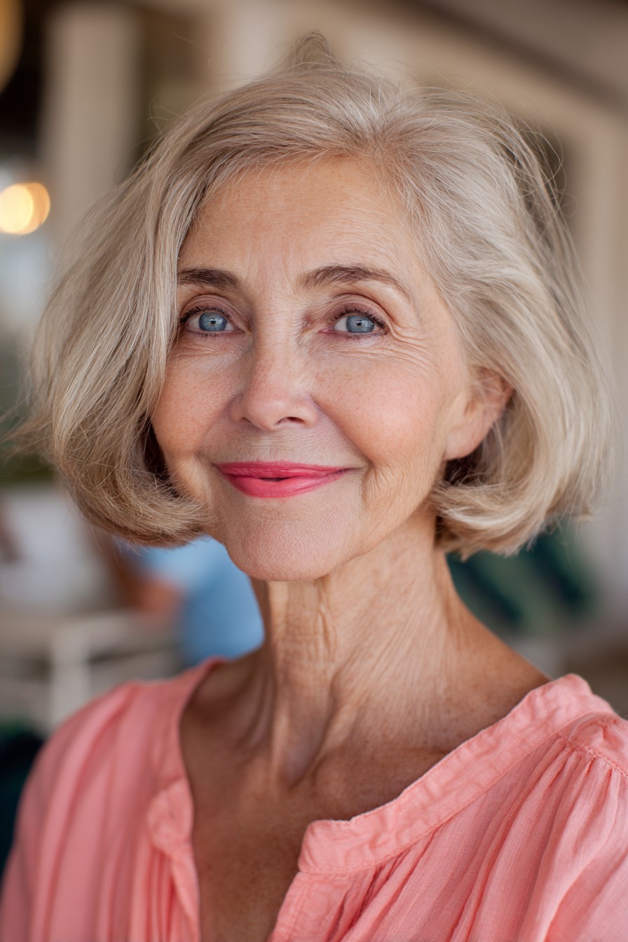 Elegant Soft Bob with Subtle Waves