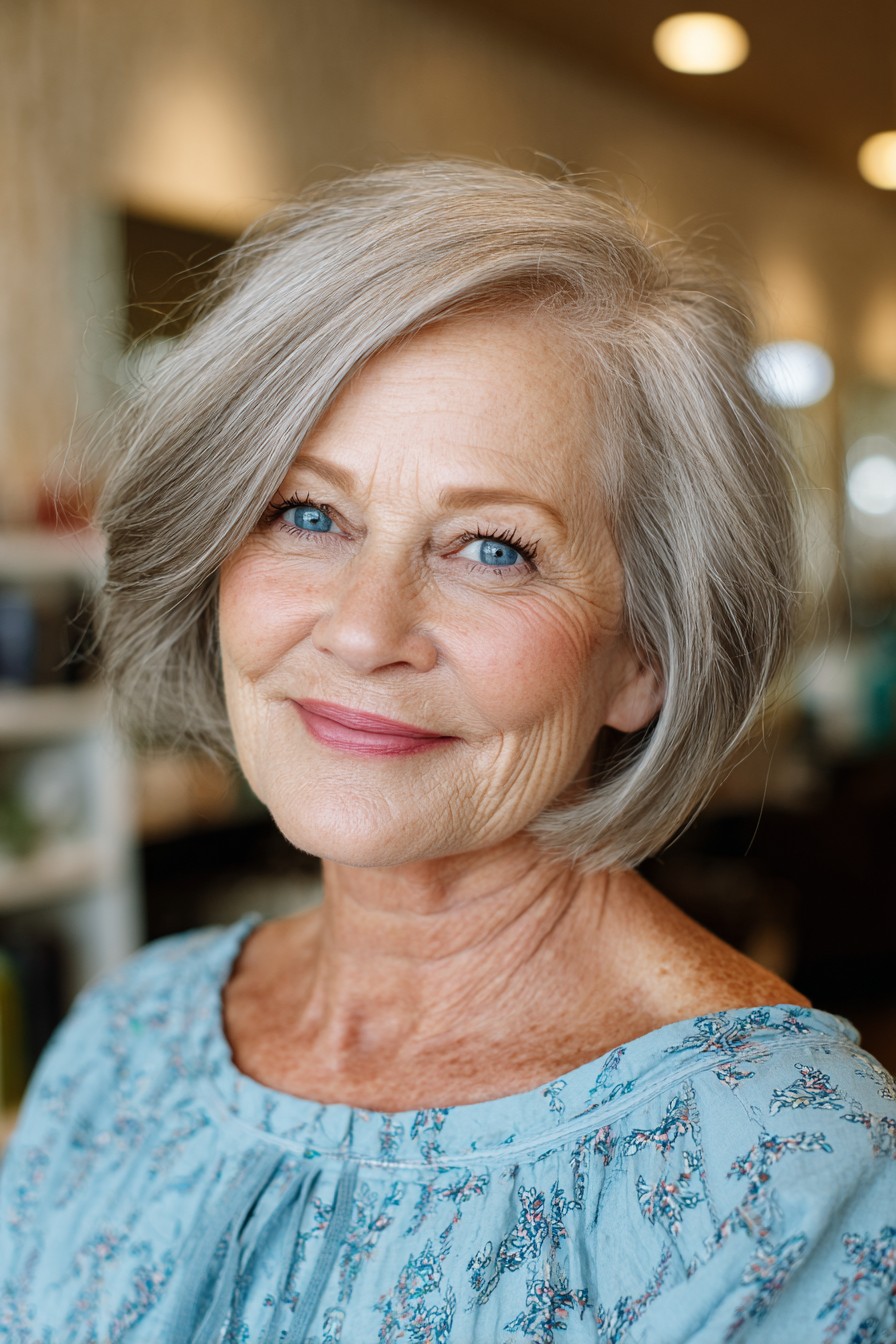 Elegant Soft Textured Bob with Subtle Waves