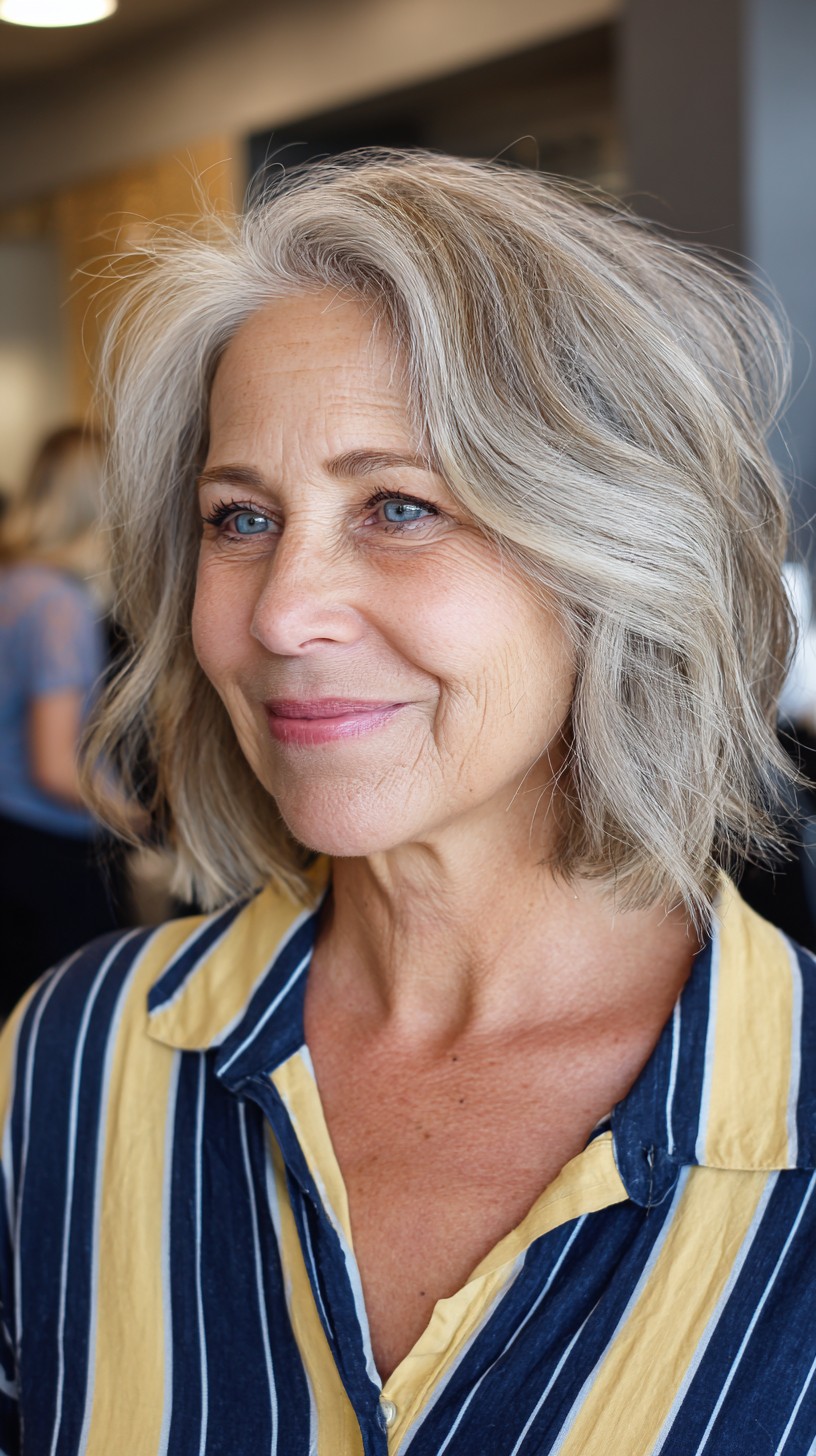 Elegant Wispy Ripple Bob with Natural Movement