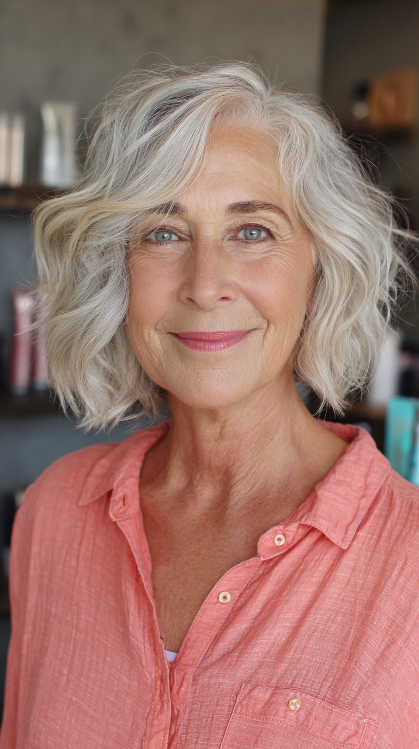 Modern Layered Ripple Bob with Soft Movement