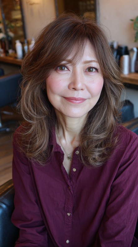 Softly Textured Light Brown Layers with Subtle Volume