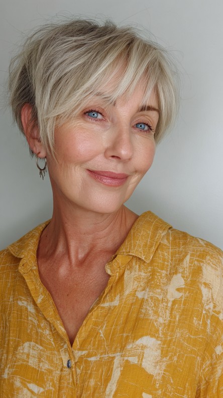 Stylish Short Pixie with Soft Bangs