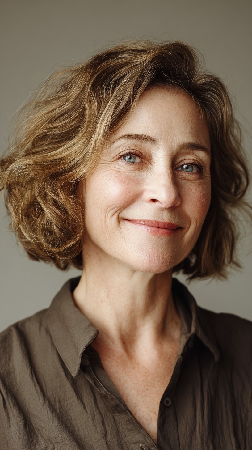 Textured Ripple Bob with Soft Volume