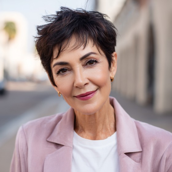 Textured Short Pixie Cut with Soft Volume