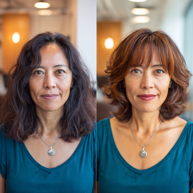 Chic Layered Shoulder-Length Cut with Subtle Highlights