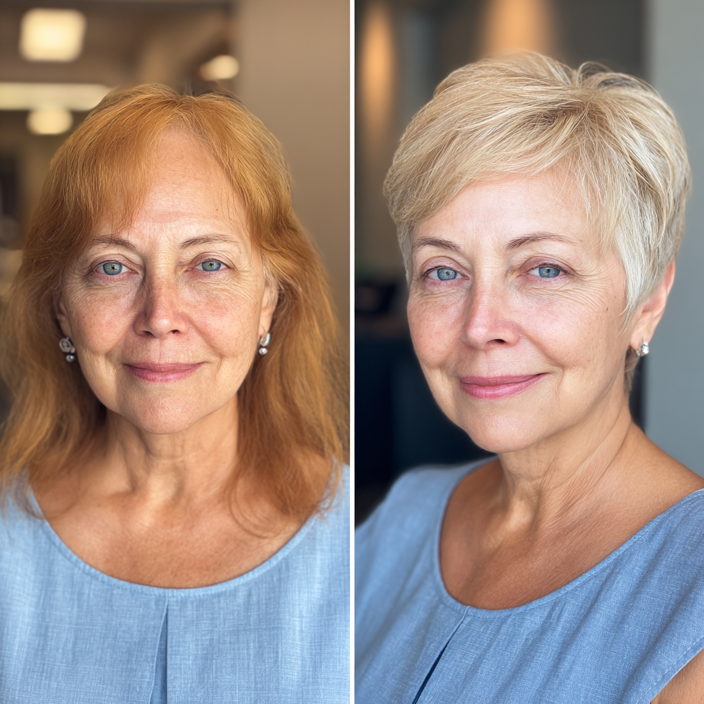 Chic Short Layered Pixie with Soft Blonde Highlights