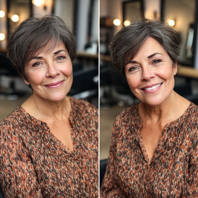 Chic Short Textured Crop with Effortless Volume