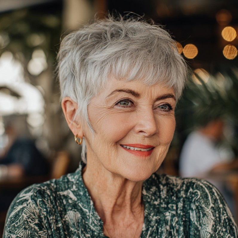 Chic Textured Angular Pixie Cut with Soft Movement