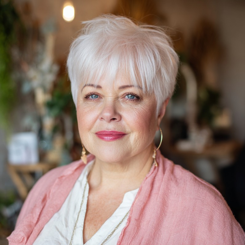 Modern Chic Textured Crop with Soft Curtain Bangs