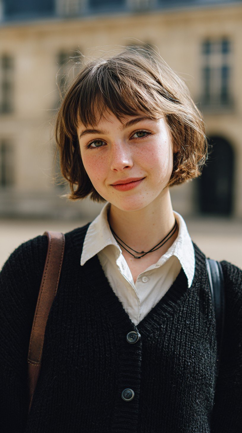 Playful Textured Short Bob with Subtle Layers