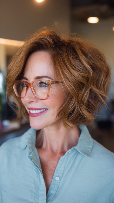Textured Wedge Bob with Lively Movement