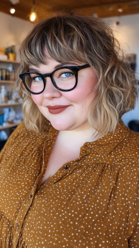 Textured Wedge Bob with Soft Beachy Waves