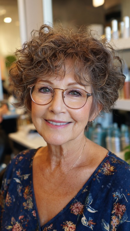 Charming Curly Ear-Length Cut with Soft Volume