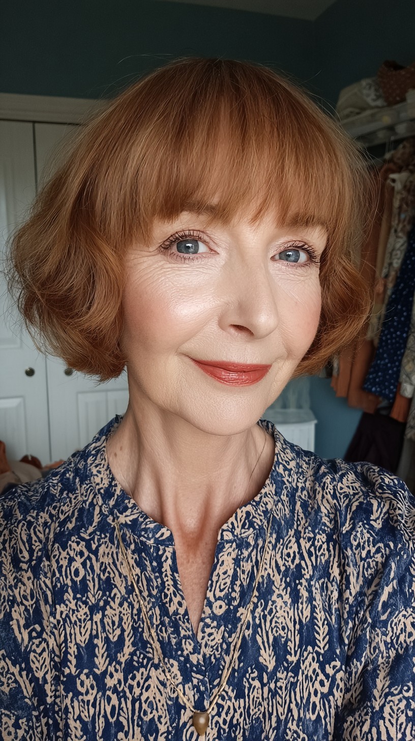 Charming Textured Bob with Soft Curls