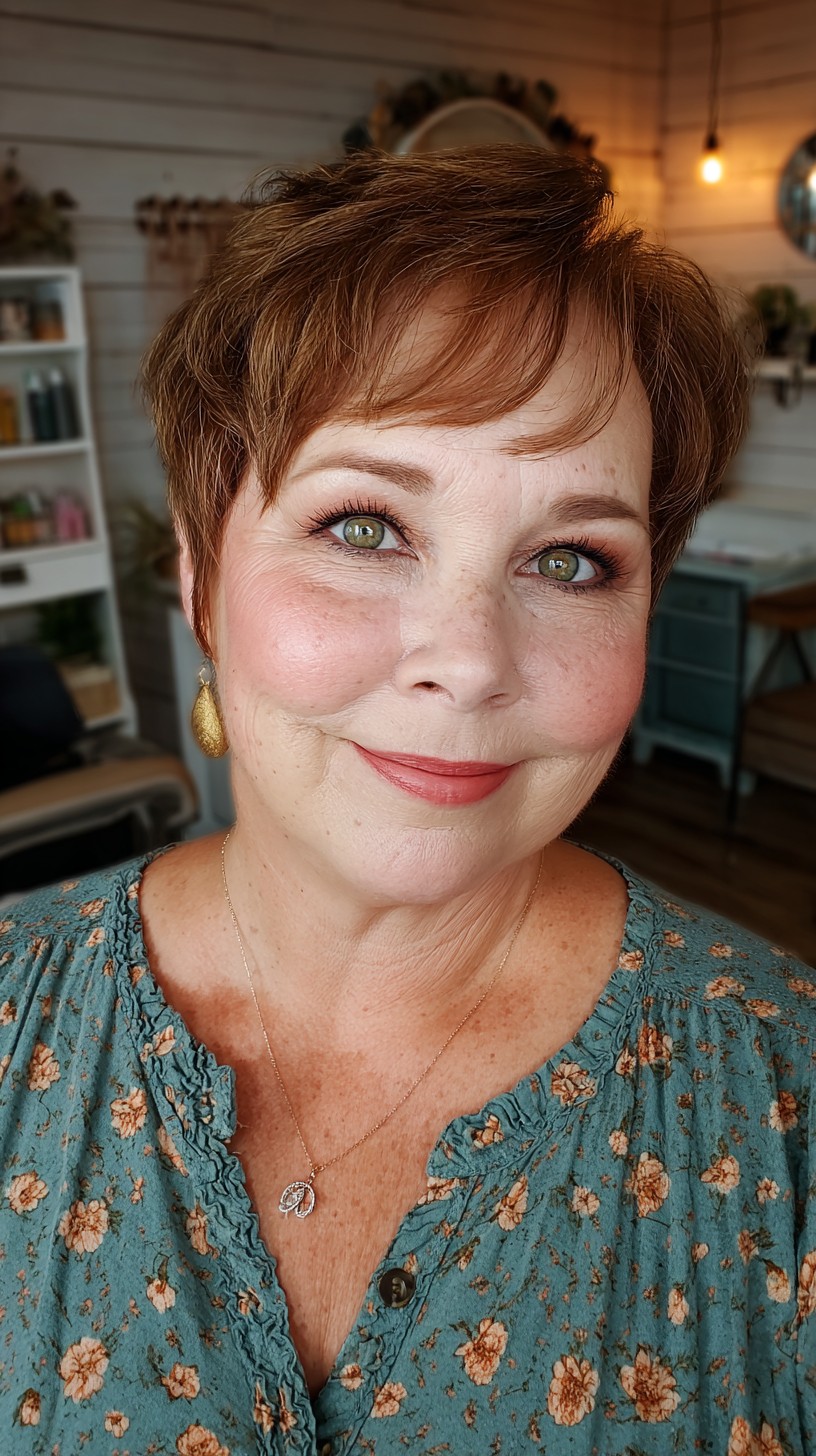 Charming Textured Pixie Cut with Soft Layers