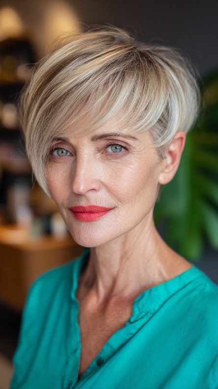 Chic Asymmetrical Pixie Cut with Soft Volume