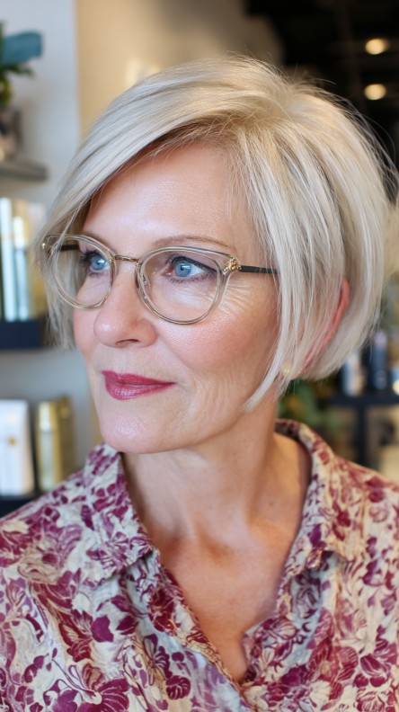 chic textured bob with subtle layers