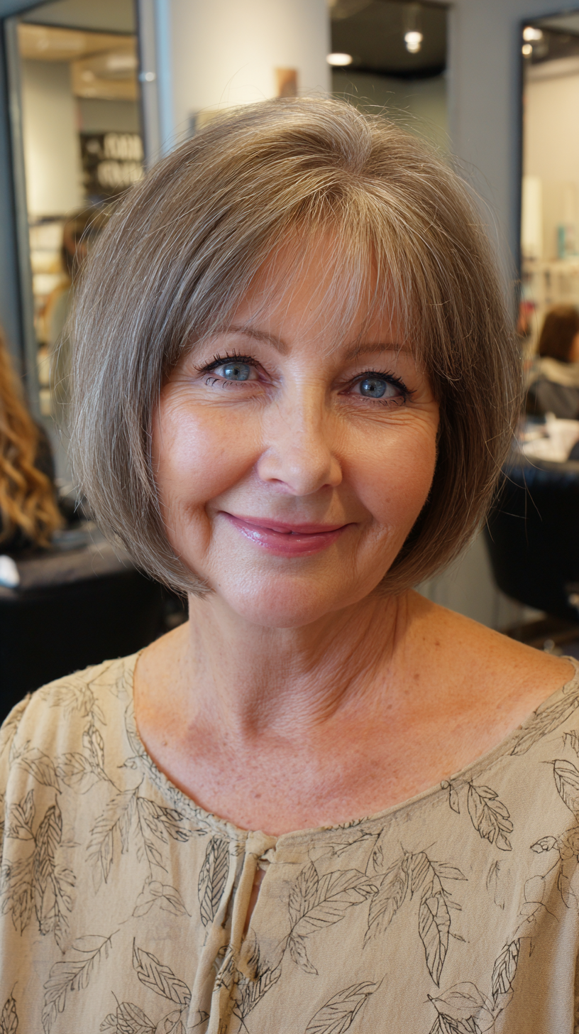 Classic Chin-Length Bob with Subtle Face-Frame Highlights