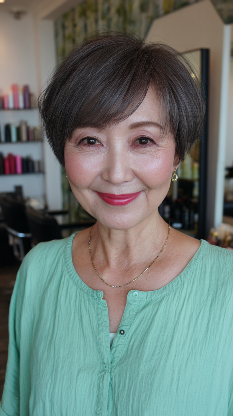 Softly Textured Short Cut with Subtle Volume