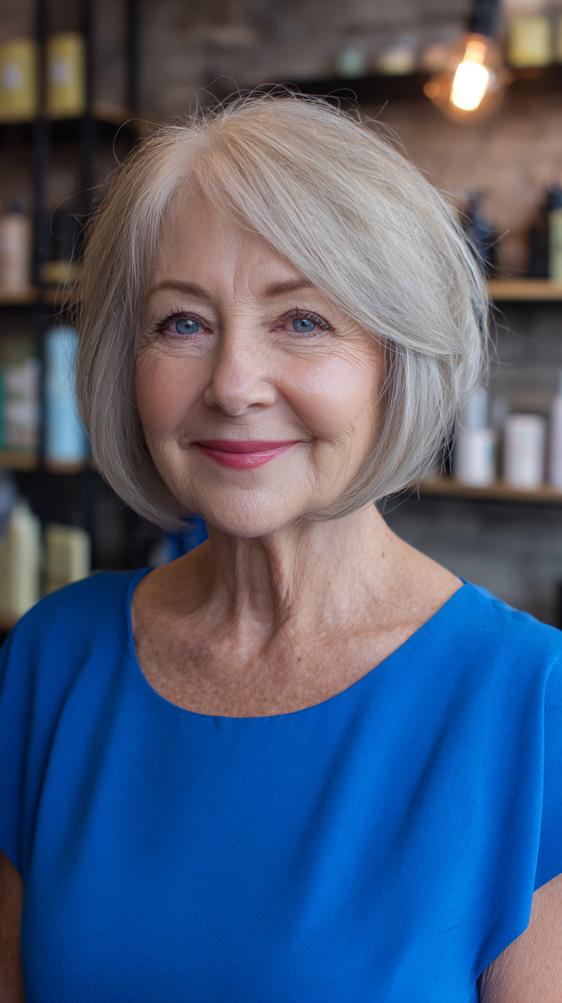 Softly Textured Shoulder-Length Bob with Subtle Layers
