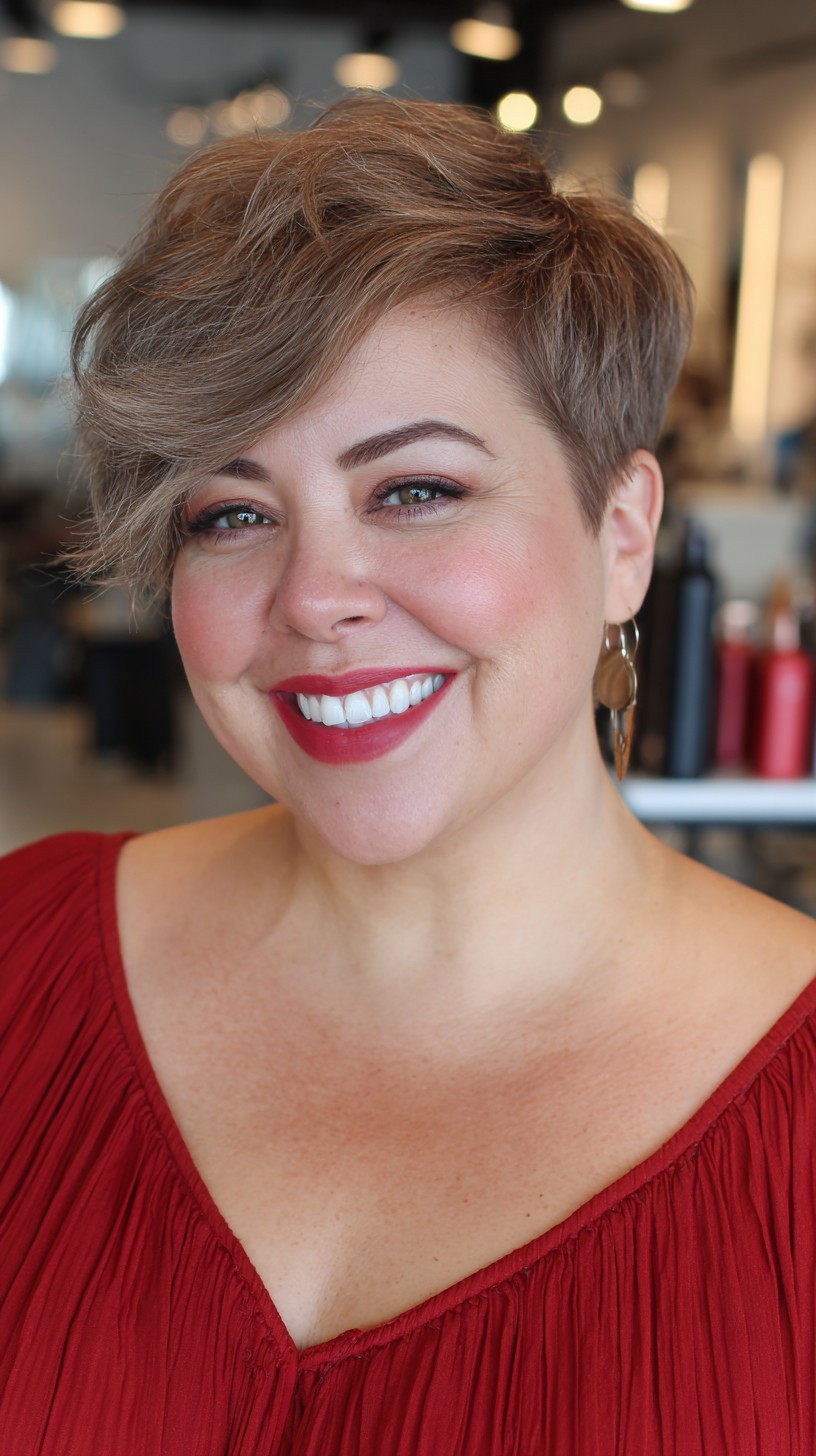 Stylish Textured Short Cut with Gentle Waves