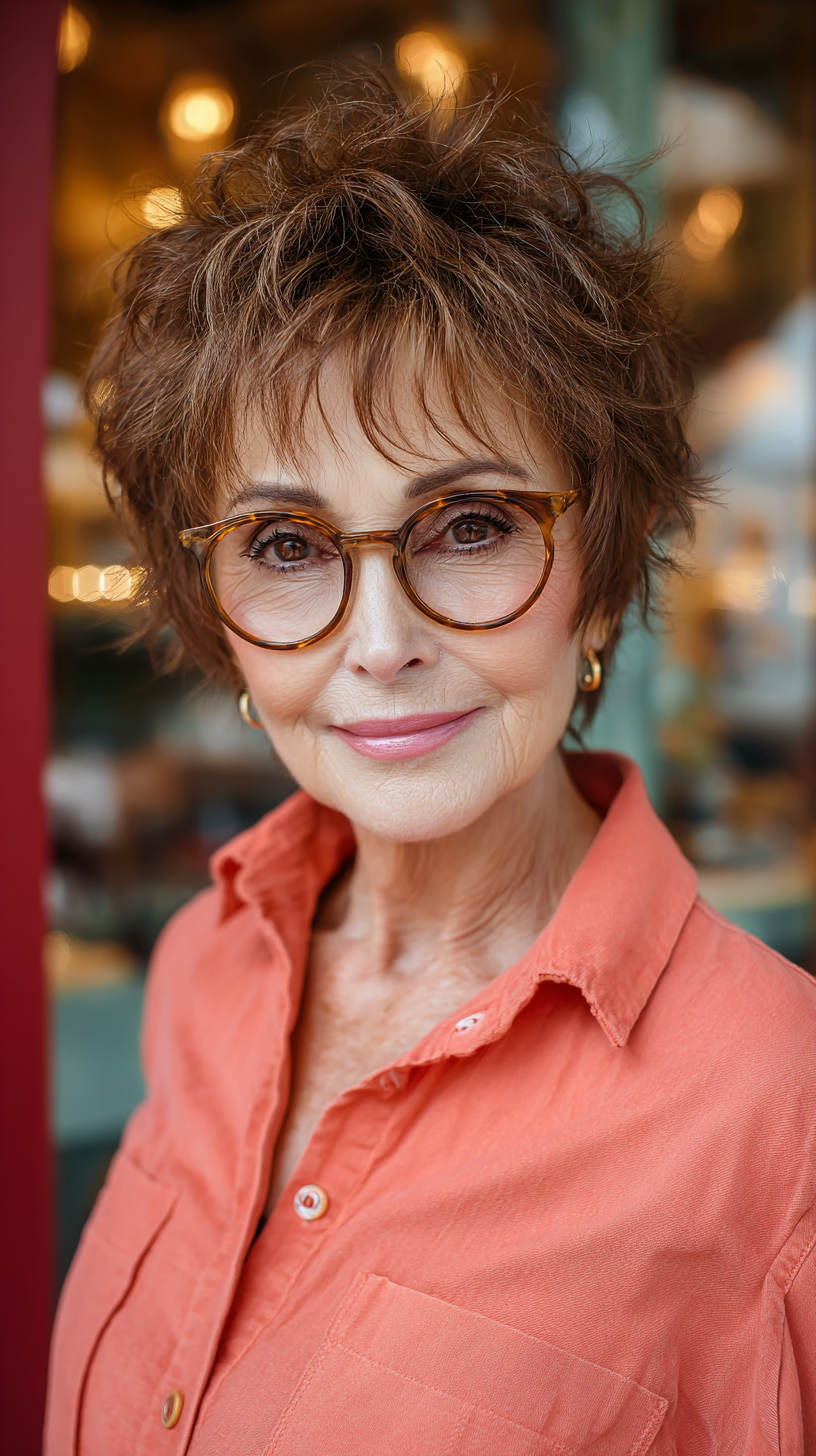 Textured Short Curly Cut with Soft Volume