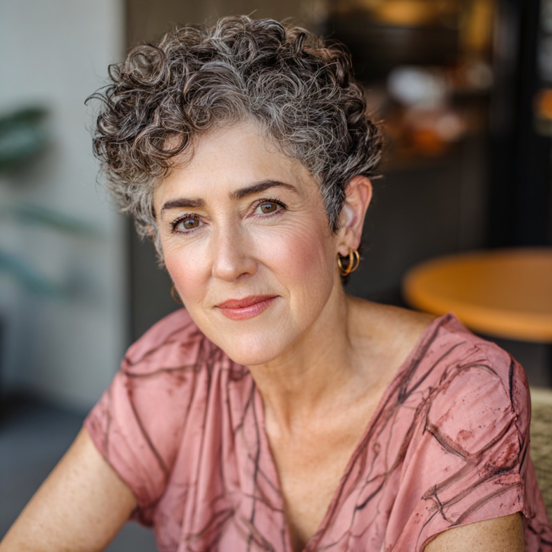 Chic Curly Crop with Textured Volume