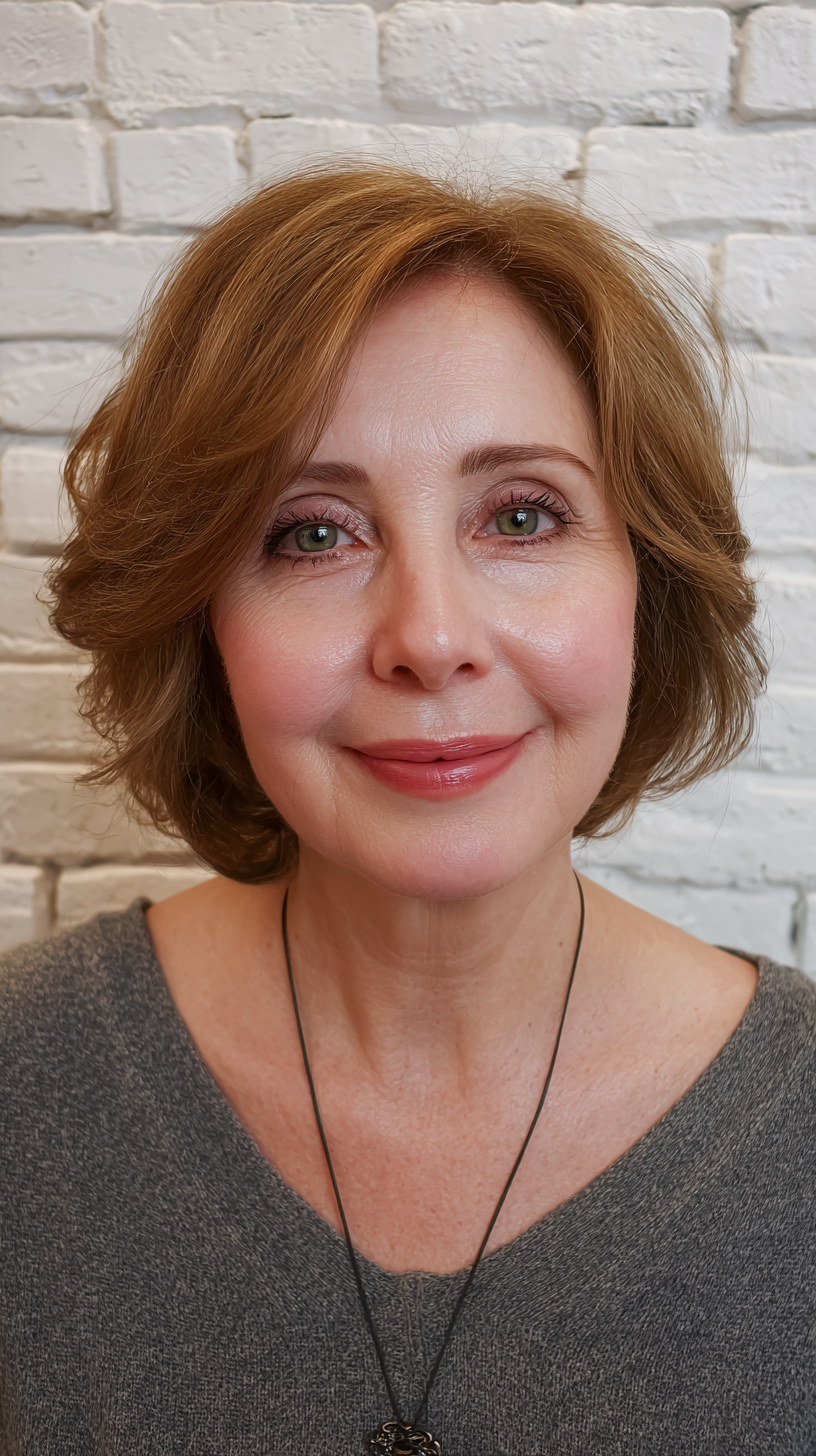 Chic Feathered Bob with Subtle Layers