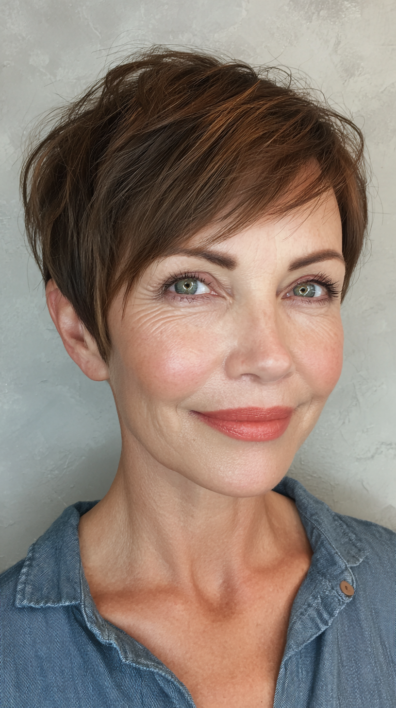 Chic Textured Short Cut with Subtle Layers