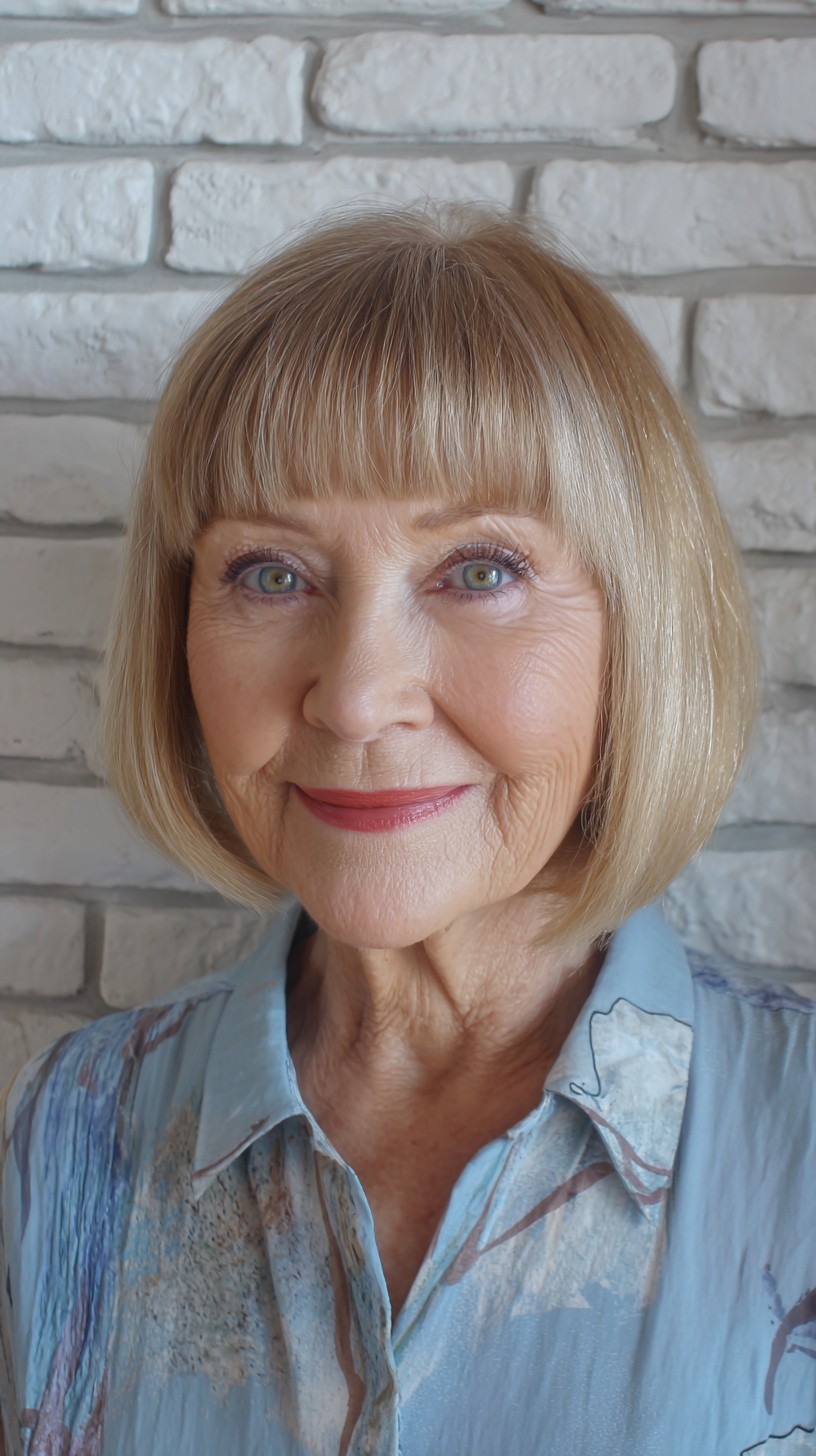 Classic Bob with Bold Straight Bangs